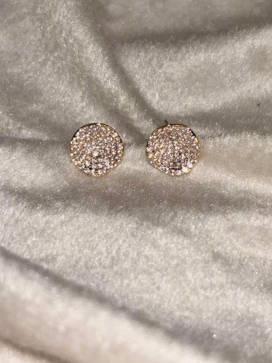 Pave Diamond Earrings 18K Gold Plated Premium Earrings