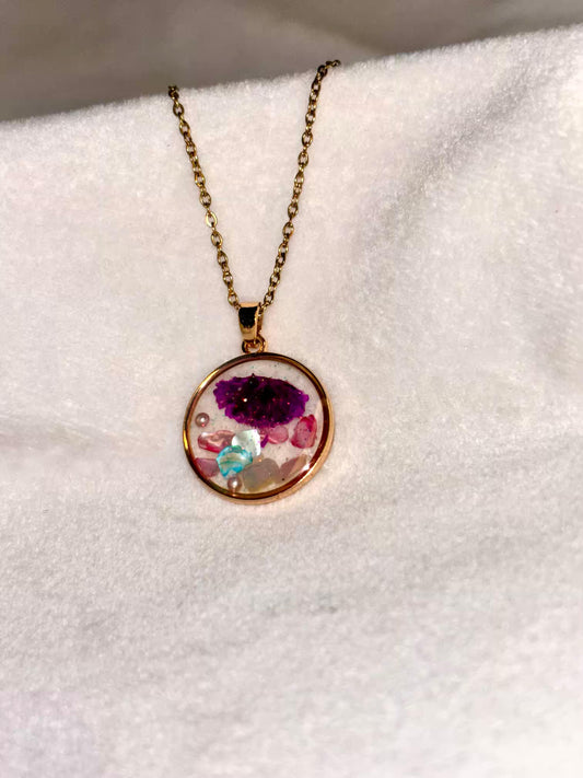 Resin Necklace 18K Gold Plated Premium Necklace