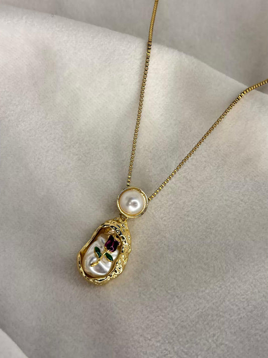 Beauty And the Beast Necklace 18K Gold Plated Premium Necklace