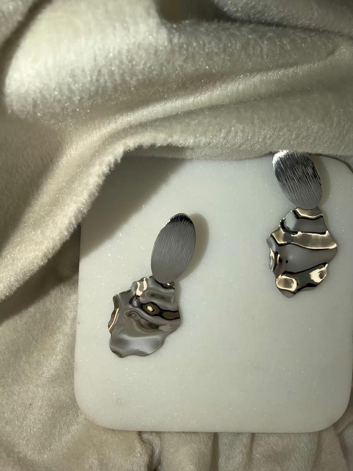 Silver Mirage Gold Plated Earrings