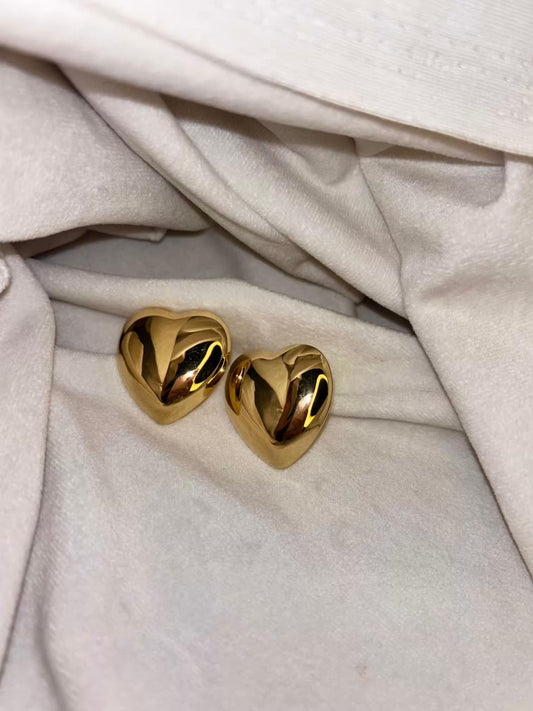 Slim Hearts Earrings 18K Gold Plated Premium Earrings