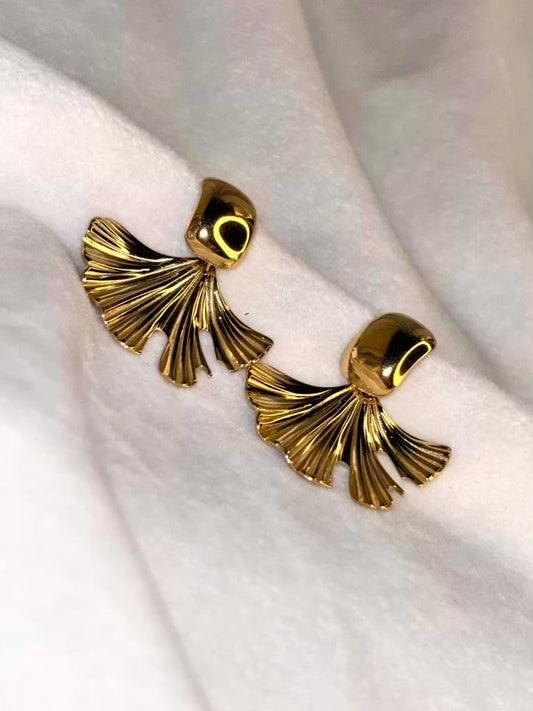 Air Rush Ear Studds 18K Gold Plated Premium Earrings