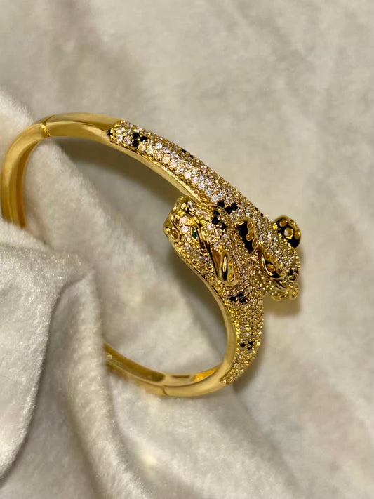 Twin Panther Bangle 18K Gold Plated Premium Kada Bangle  Bangle