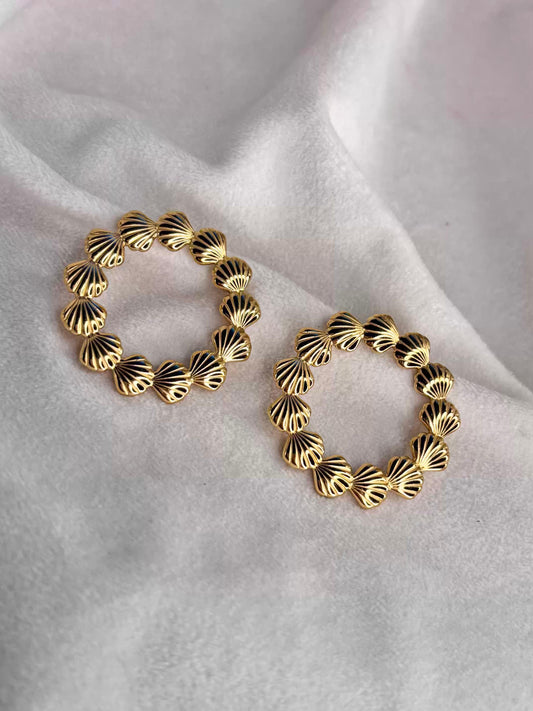 Simple Halo Ear Studds 18K Gold Plated Premium Earrings