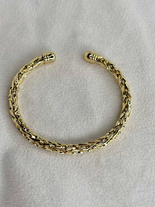 Gold Foil Textured Premium Kada Bangle 18K Gold Plated