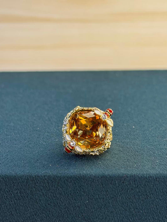 Honeybee Extract Gemstone Ring Size 8