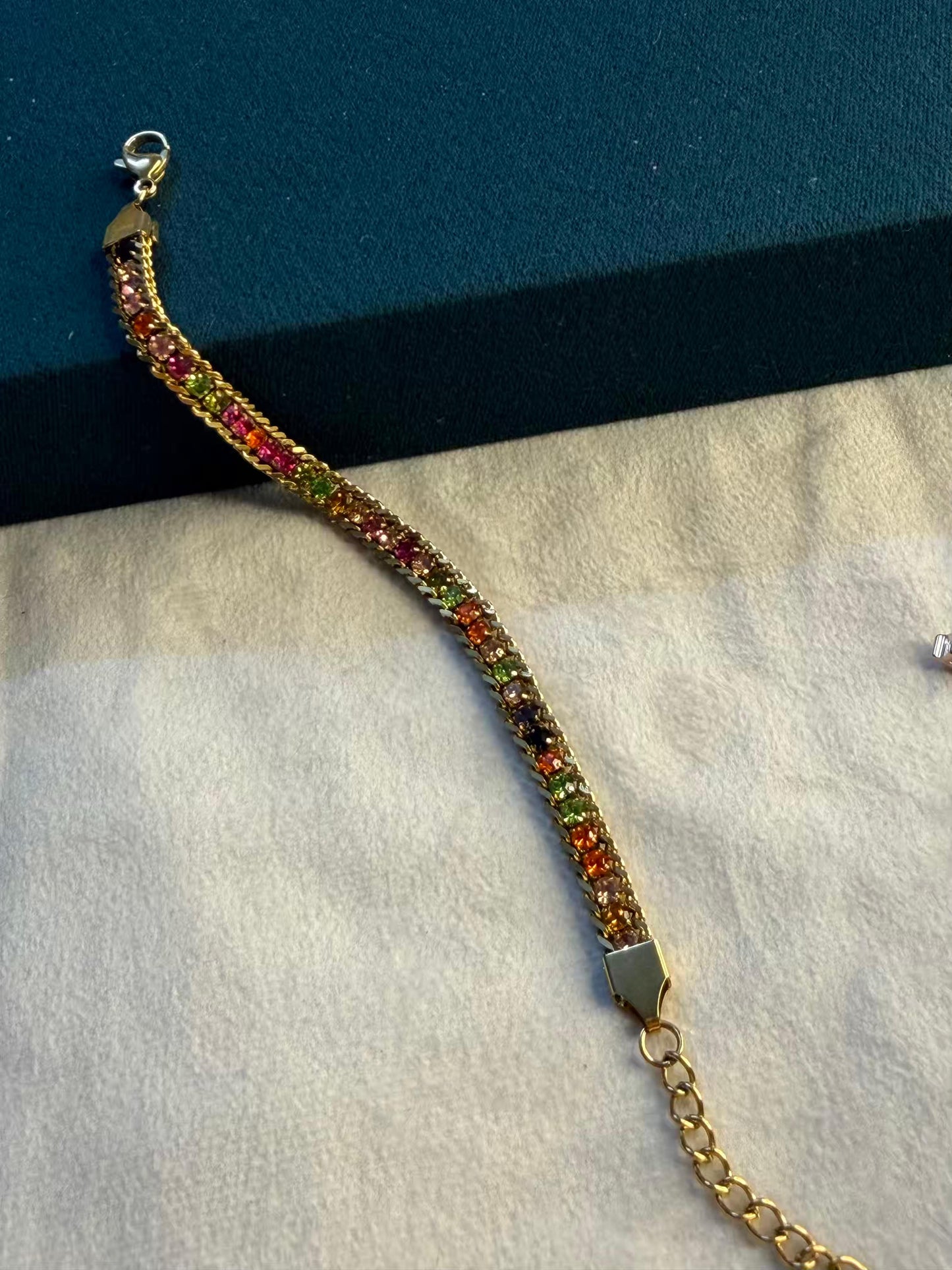 Rainbow Royale Gold Plated Tennis Bracelet