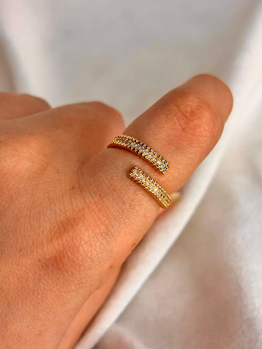 Eclipse Ring 18K Gold plated Adjustable Ring