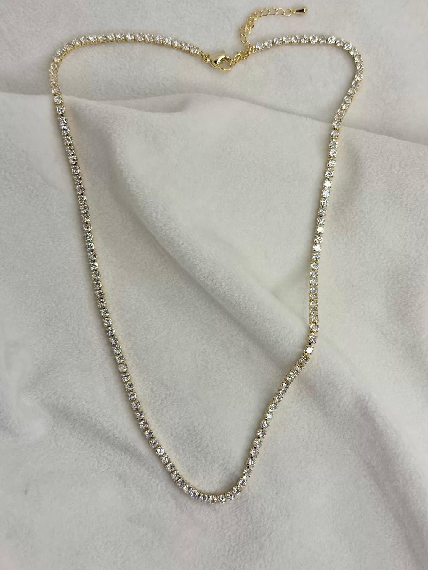 Tennis Necklace 18K Gold Plated Premium Necklace