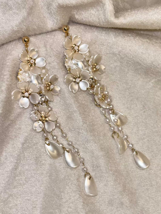 Flower Dangles 18K Gold Plated Premium Earrings