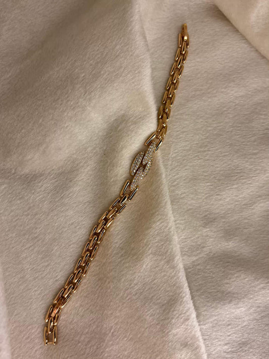 Link Bracelet Designer Premium 18k Gold Bracelet for Men and Women ( Unisex )