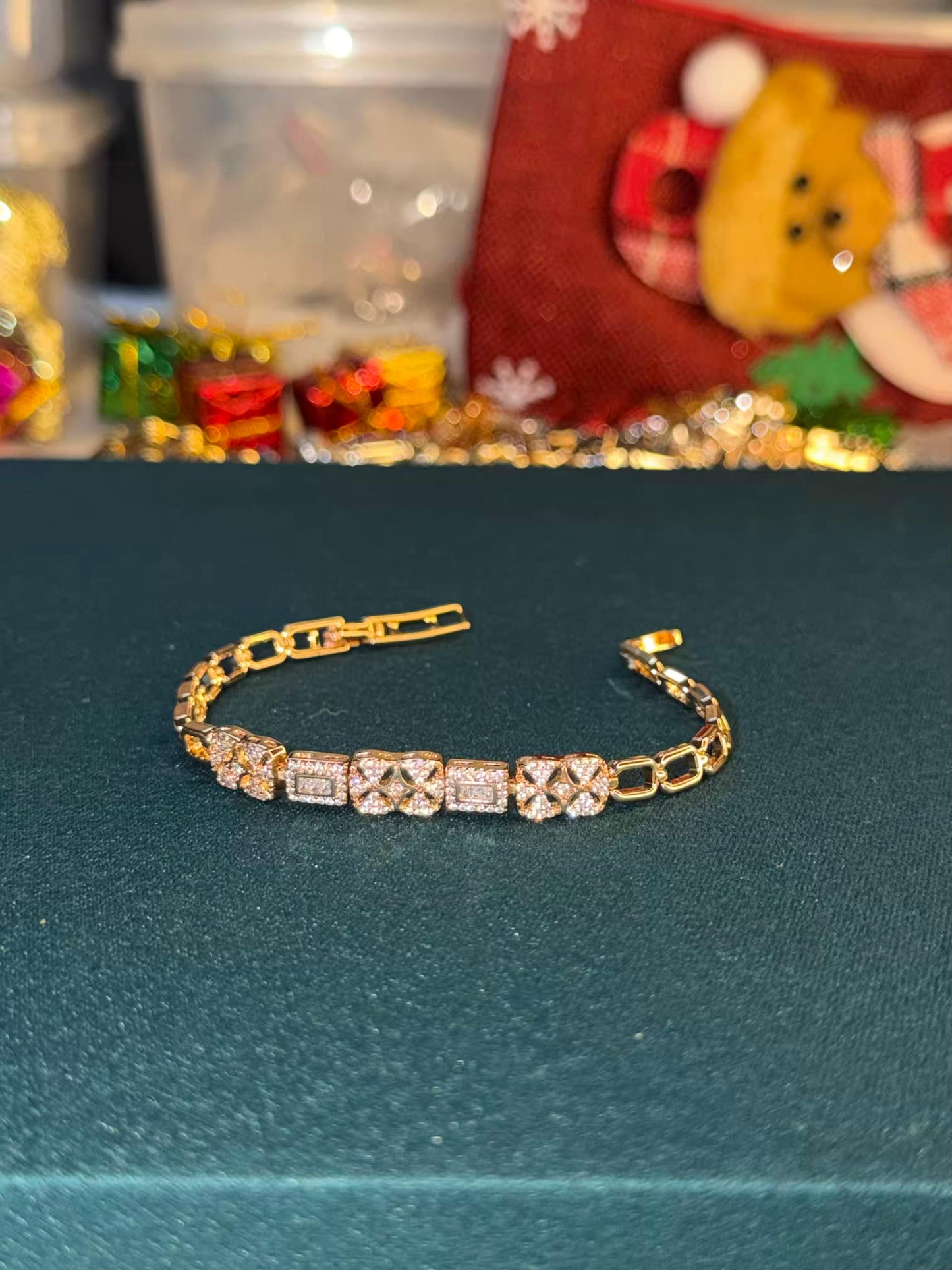 Imperial Spark Link Gold Plated Tennis Bracelet