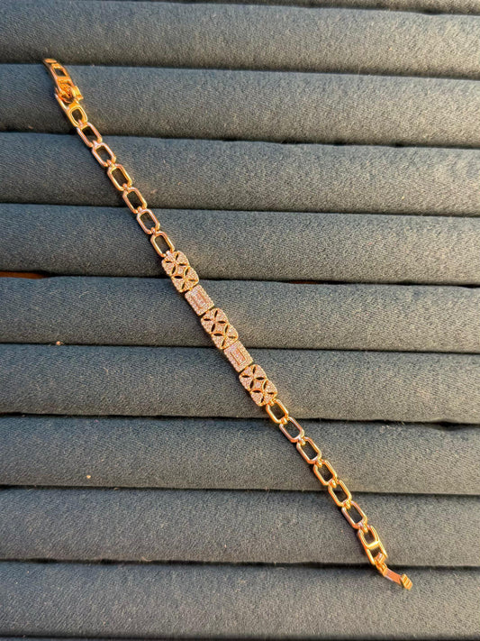 Imperial Spark Link Gold Plated Tennis Bracelet