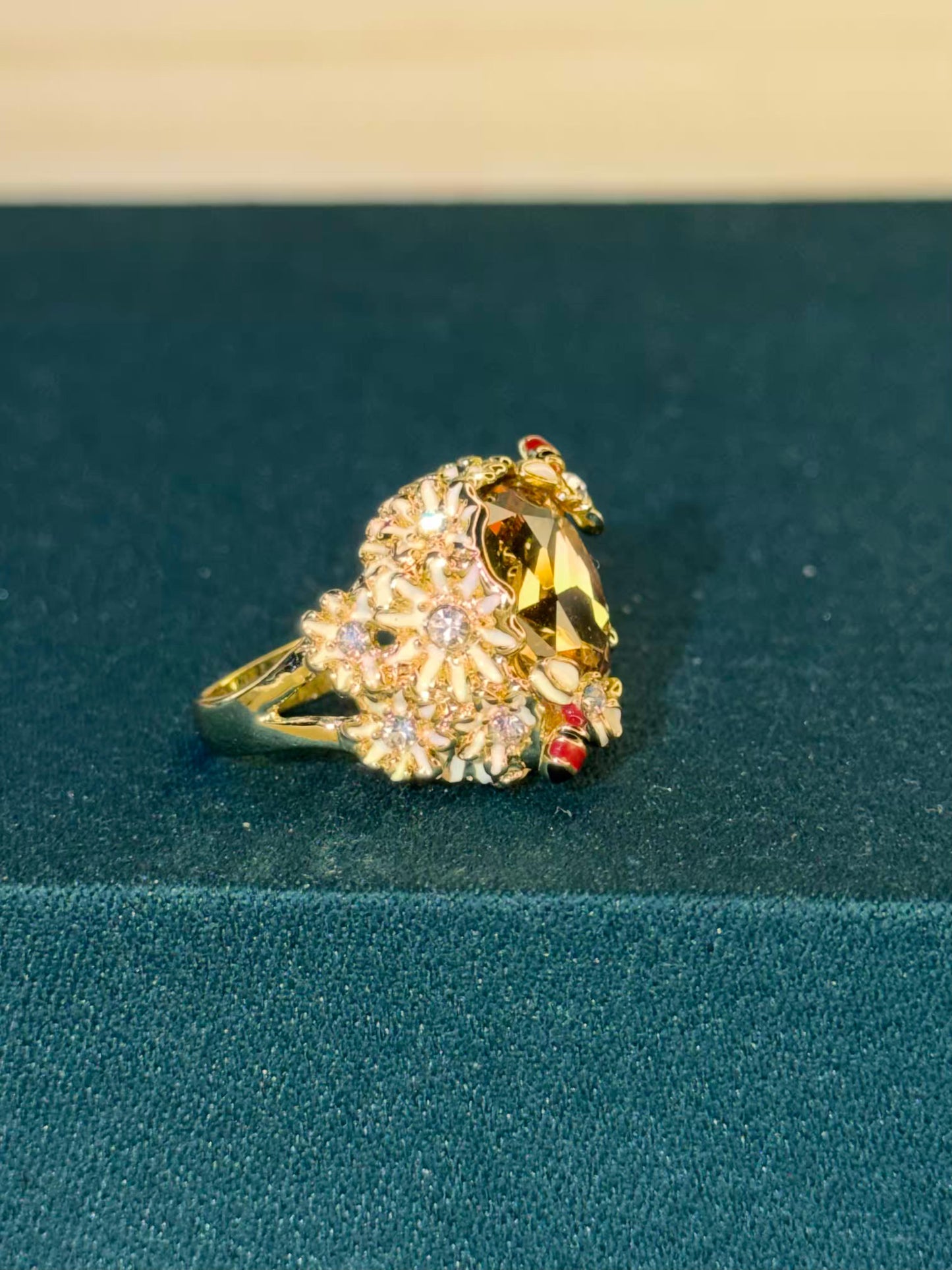 Honeybee Extract Gemstone Ring Size 8