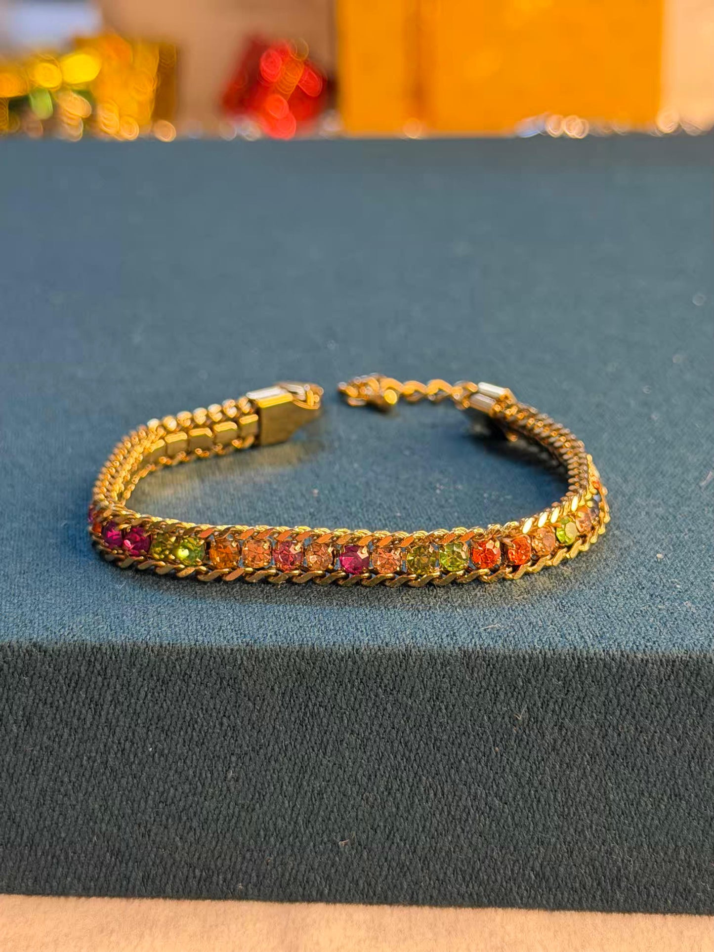 Rainbow Royale Gold Plated Tennis Bracelet