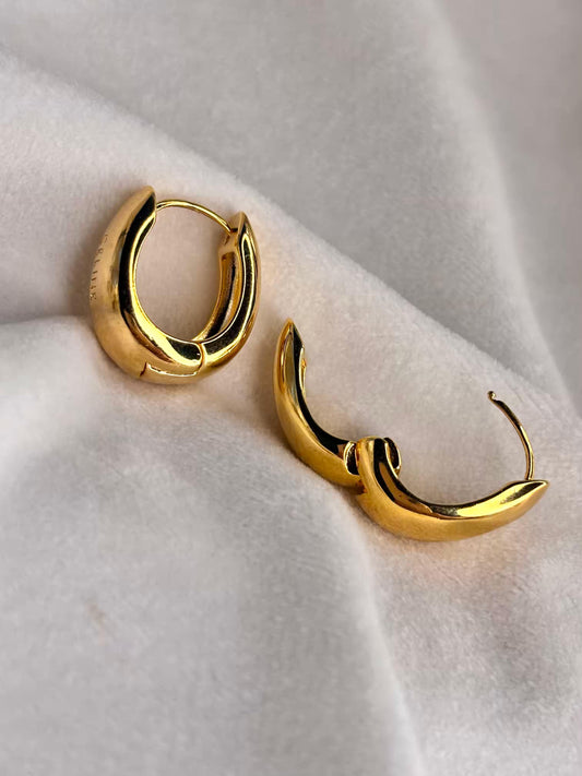 Golden Hoops Earrings 18K Gold Plated Premium Earrings