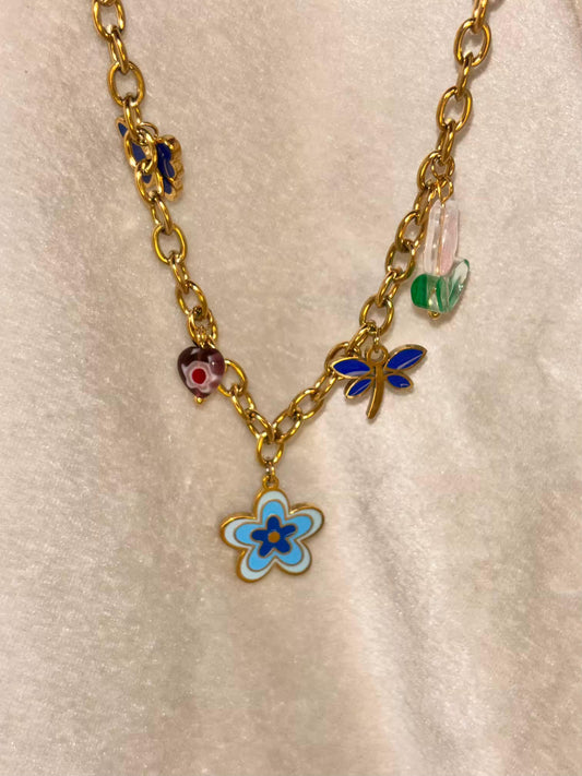 Butterfly Charms Necklace 18K Gold Plated Premium Necklace