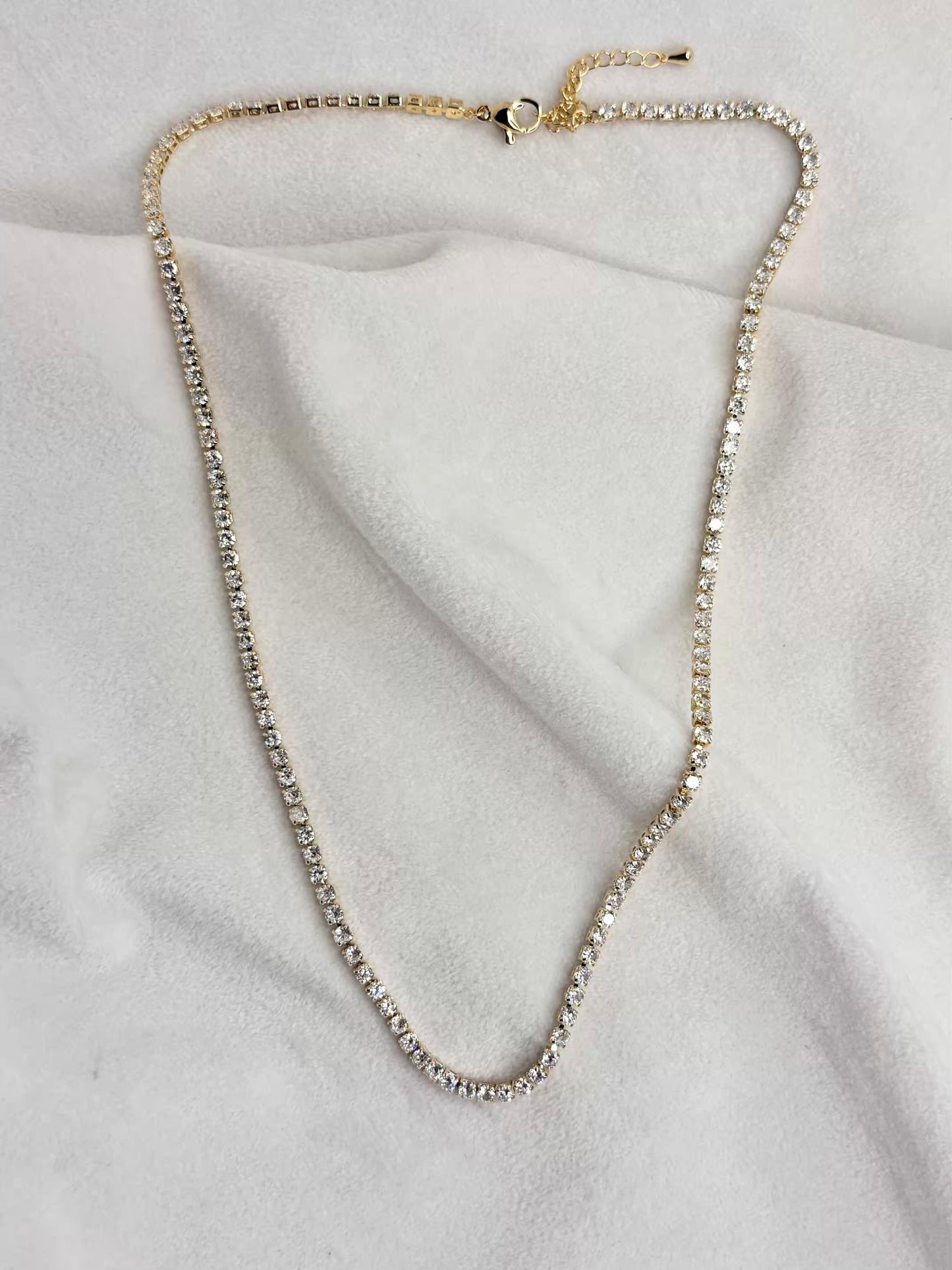 Tennis Necklace 18K Gold Plated Premium Necklace