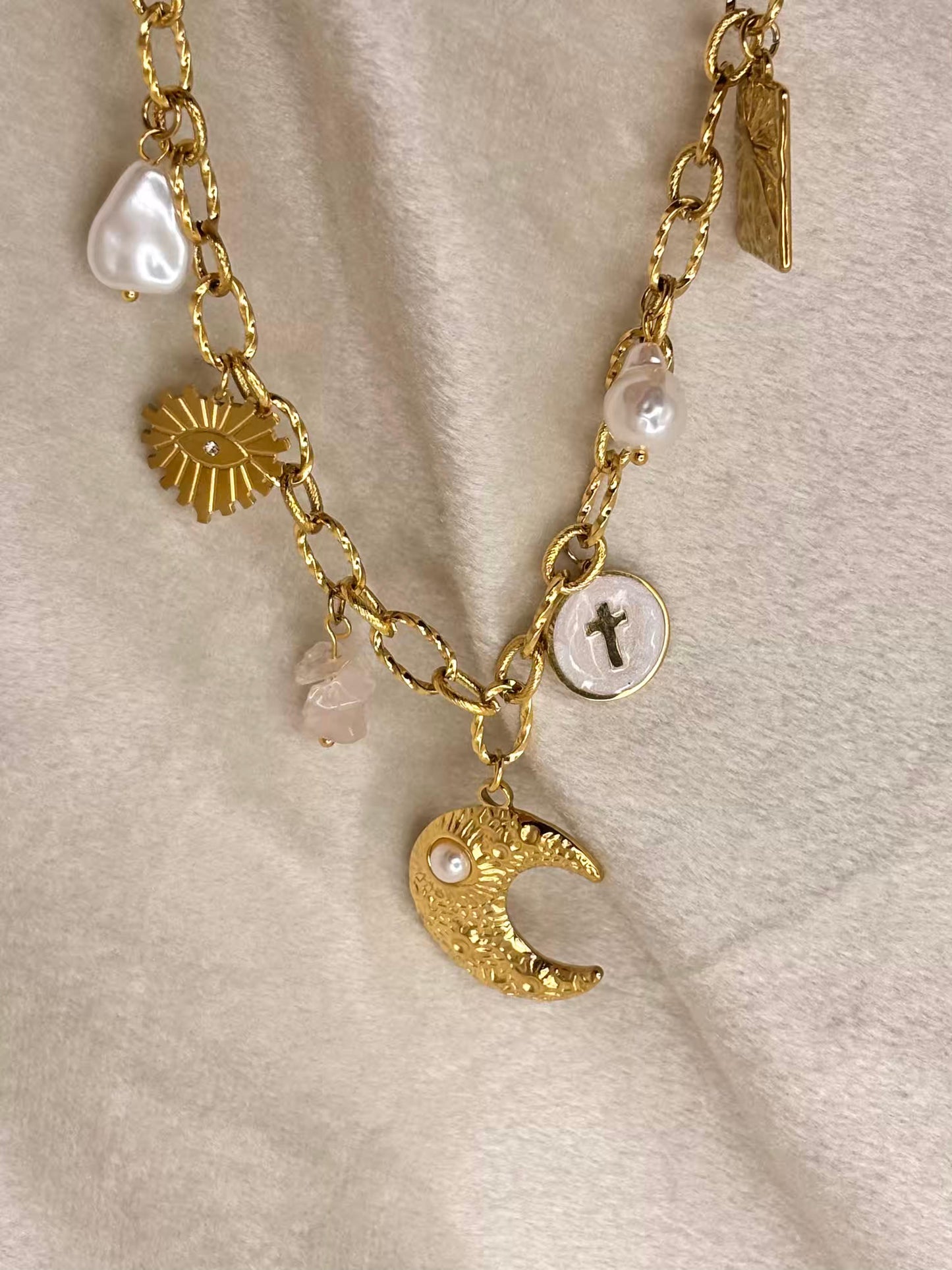 Charms Necklace 18K Gold Plated Premium Necklace
