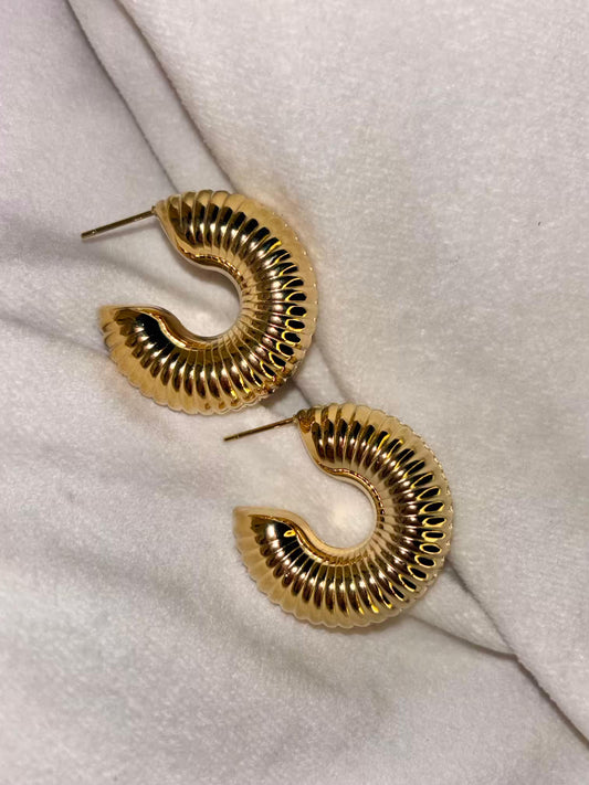 Centipede Hoop 18K Gold Plated Premium Earrings