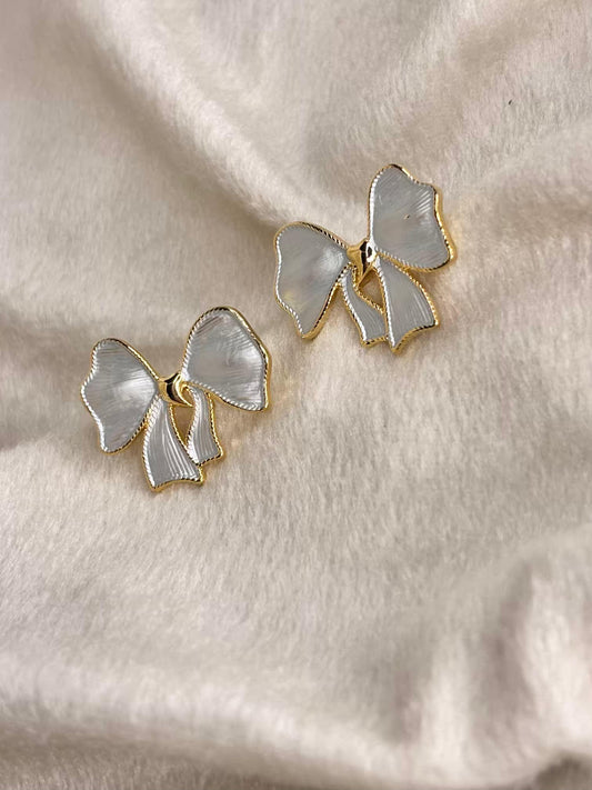 Translucent Butterfly Knot Earrings 18K Gold Plated Premium Earrings