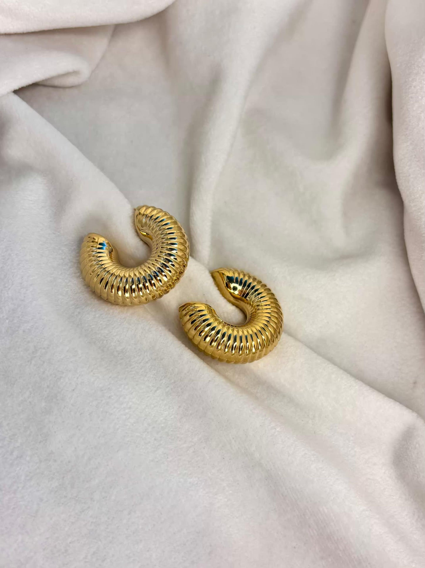 Centipede Hoop 18K Gold Plated Premium Earrings