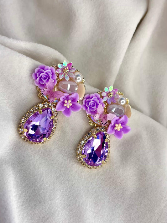 Lavender Dream Earrings 18K Gold Plated Premium Earrings
