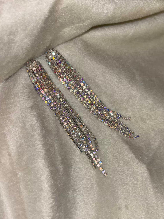 Disco Party Earrings Silver Plated Premium Earrings