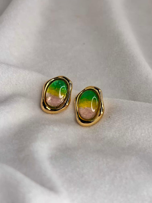 Color Beam Earrings 18K Gold Plated Premium Earrings