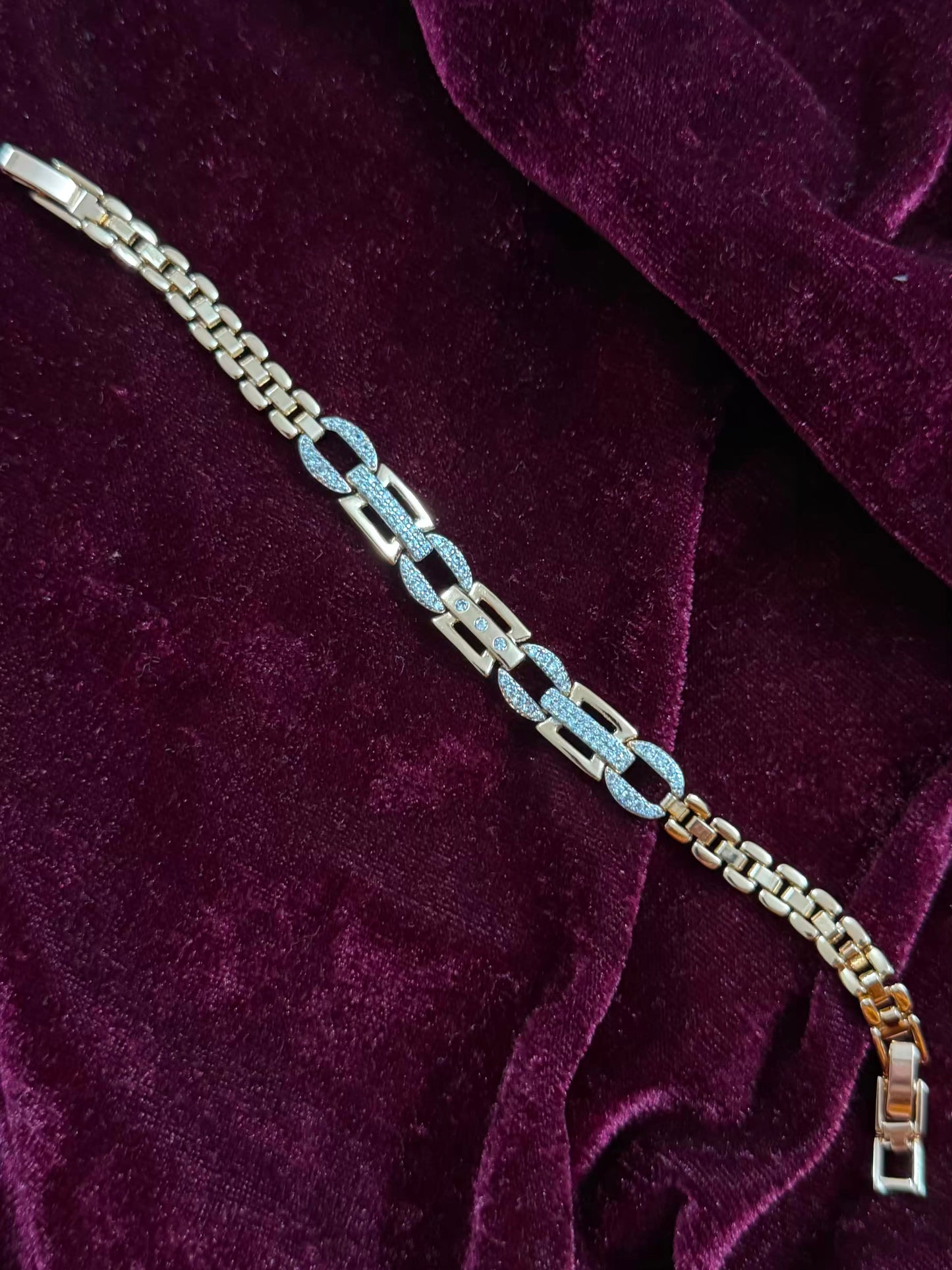 Men's Royal Rose Gold CZ Rakhi Bracelet