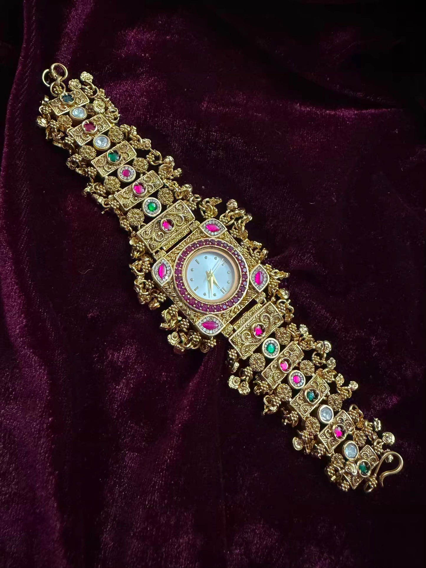 Shahi Noor Heritage Watch Rakhi in Premium Swarovski (Free Initial)