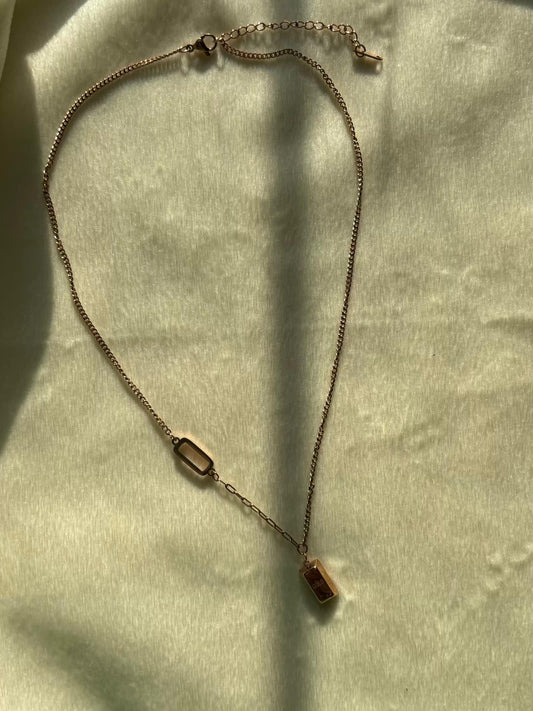 Bar Necklace Rose Gold Plated Premium Necklace