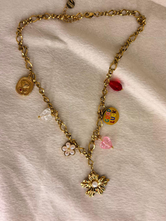 Charms Necklace 18K Gold Plated Premium Necklace