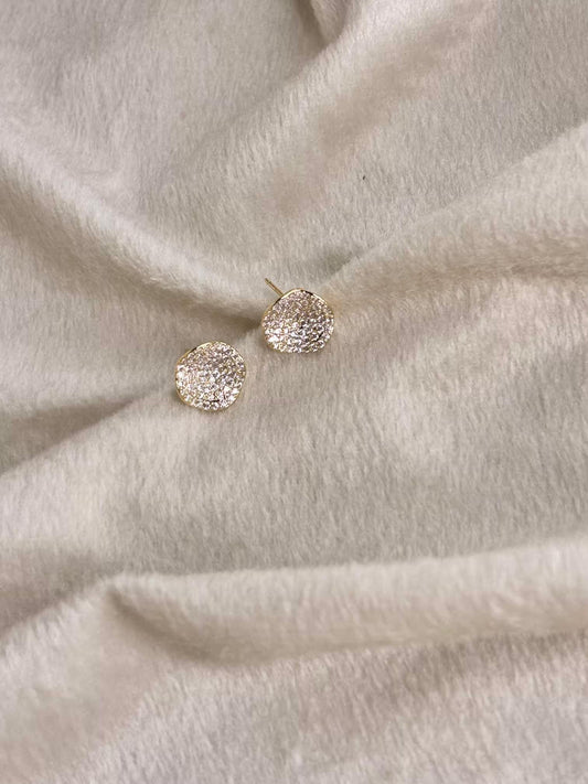 Pave Diamond Earrings 18K Gold Plated Premium Earrings