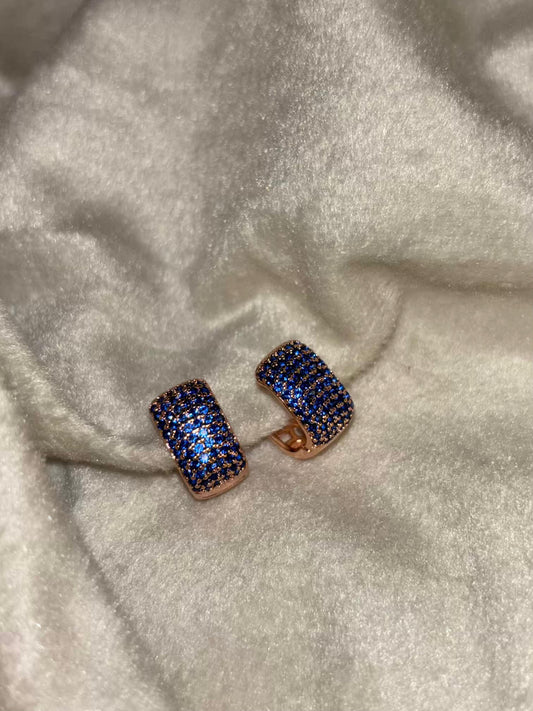 Blue Box Earrings 18K Gold Plated Earrings Premium Earrings