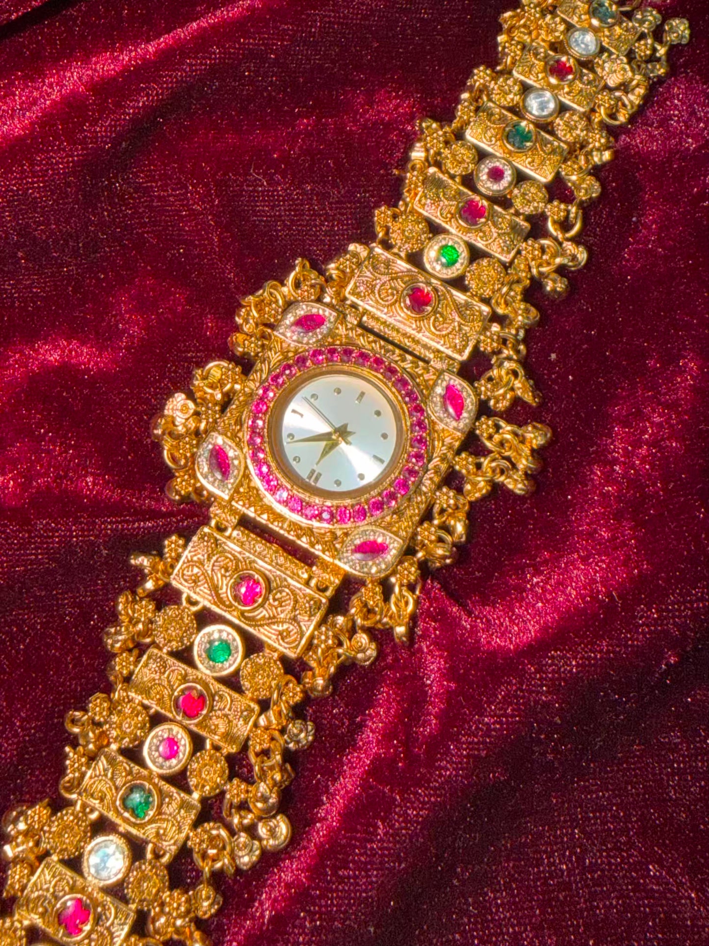 Shahi Noor Heritage Watch Rakhi in Premium Swarovski (Free Initial)