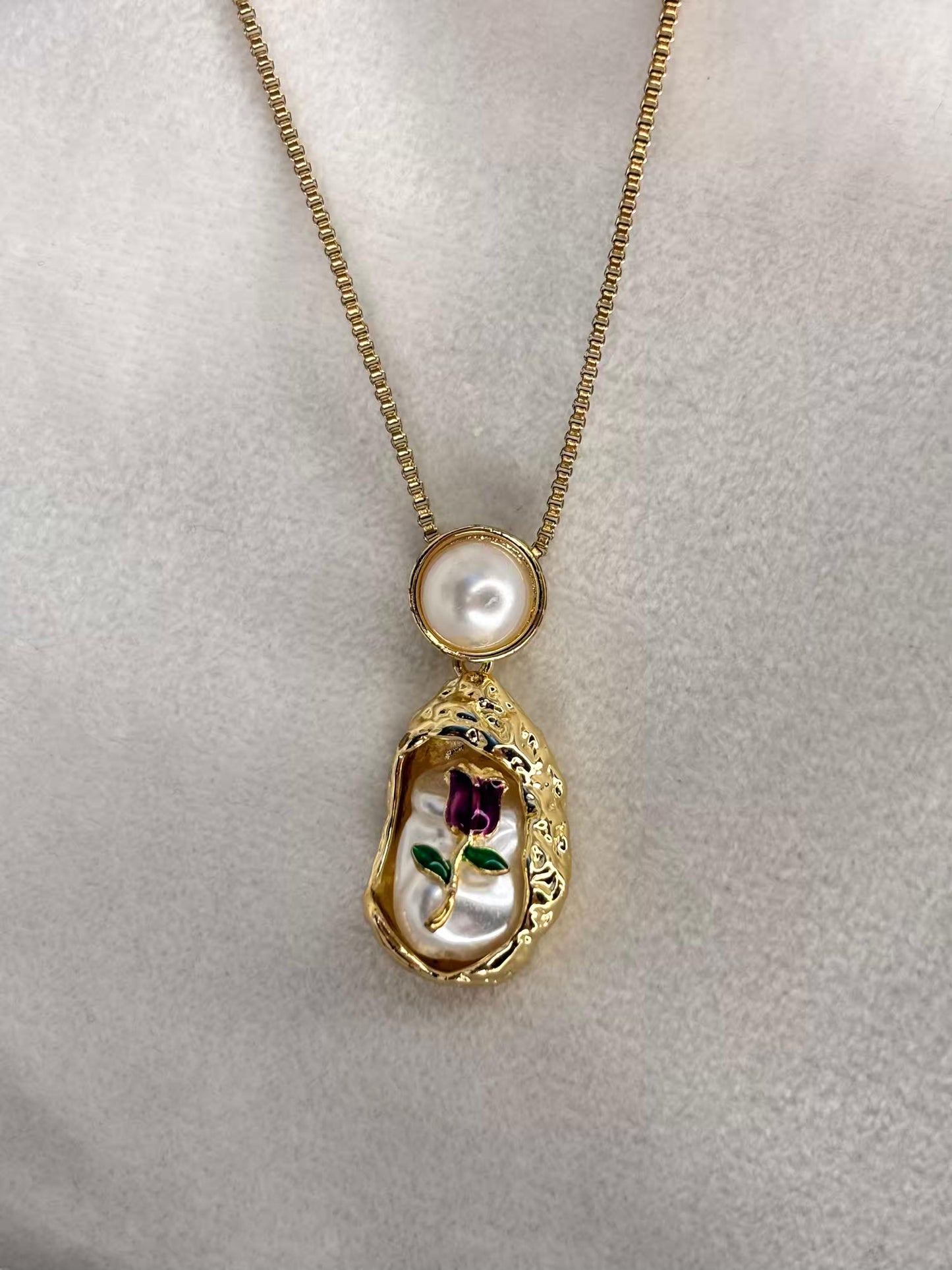 Beauty And the Beast Necklace 18K Gold Plated Premium Necklace