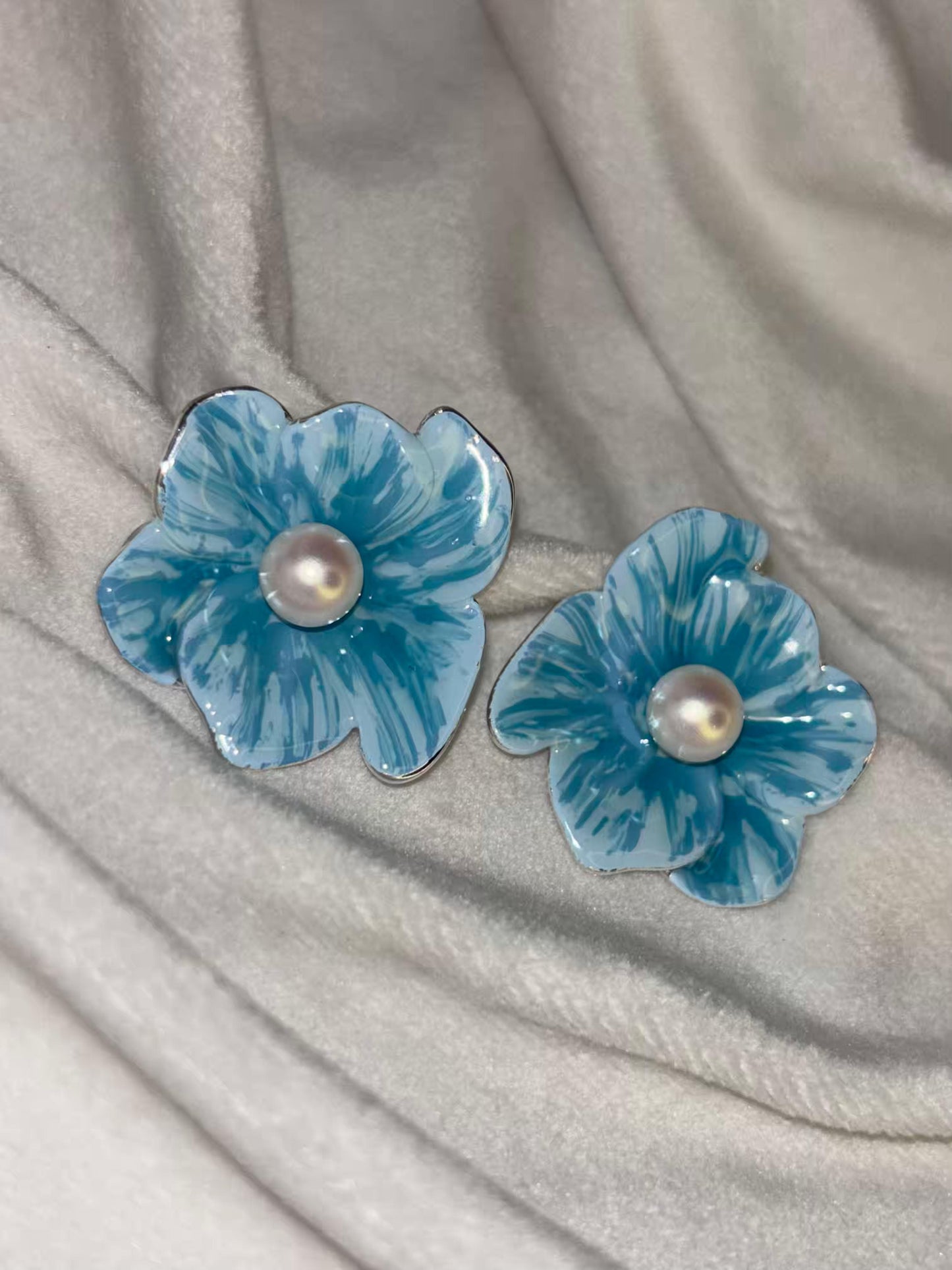 Blue Velvet Earring 18K Gold Plated Premium Earrings