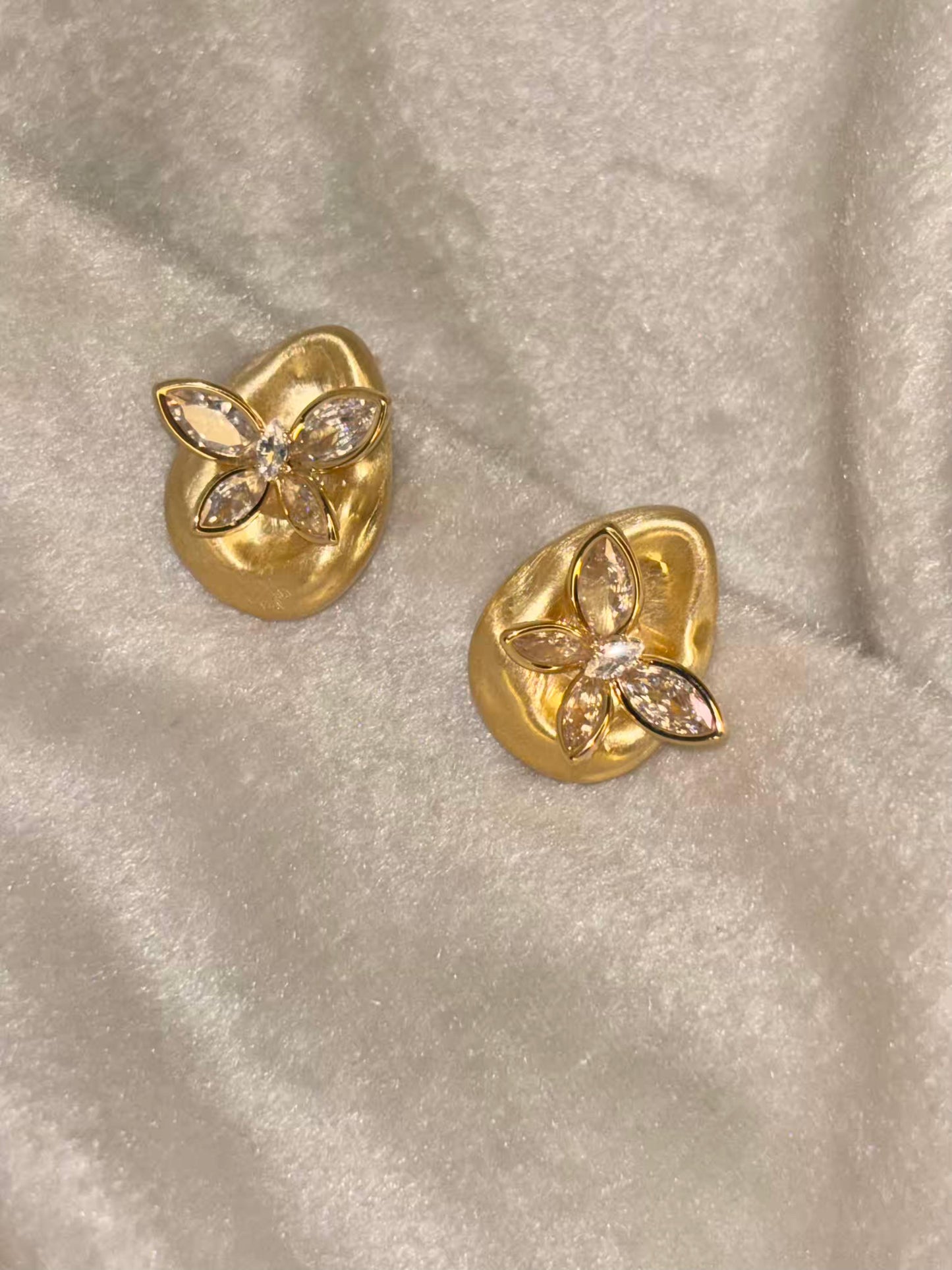 Butter Flora 18K Gold Plated Premium Earrings