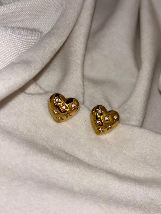 Studded Love Earrings 18K Gold Plated Premium Earrings