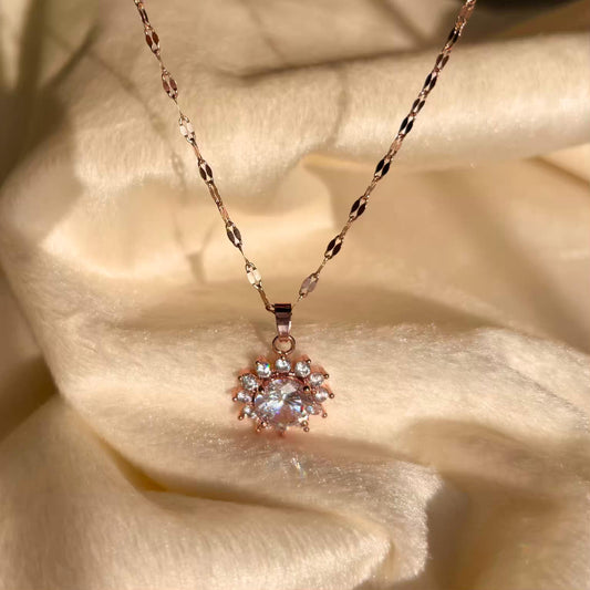 Sunflower Necklace Rose Gold Plated Premium Necklace