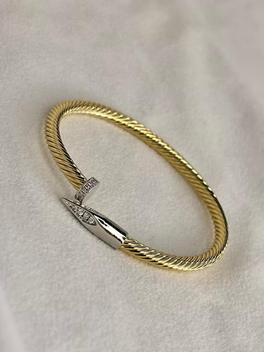 Daimond Clasp Gold Premium Kada Bangle 18K Gold Plated Bangle
