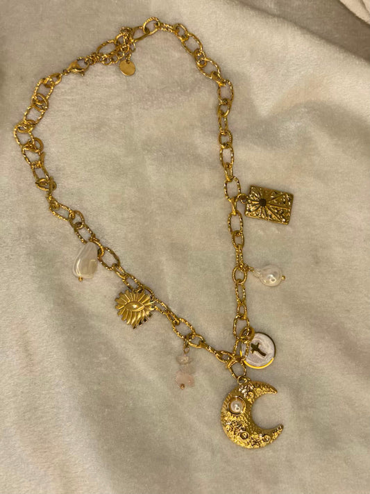 Charms Necklace 18K Gold Plated Premium Necklace