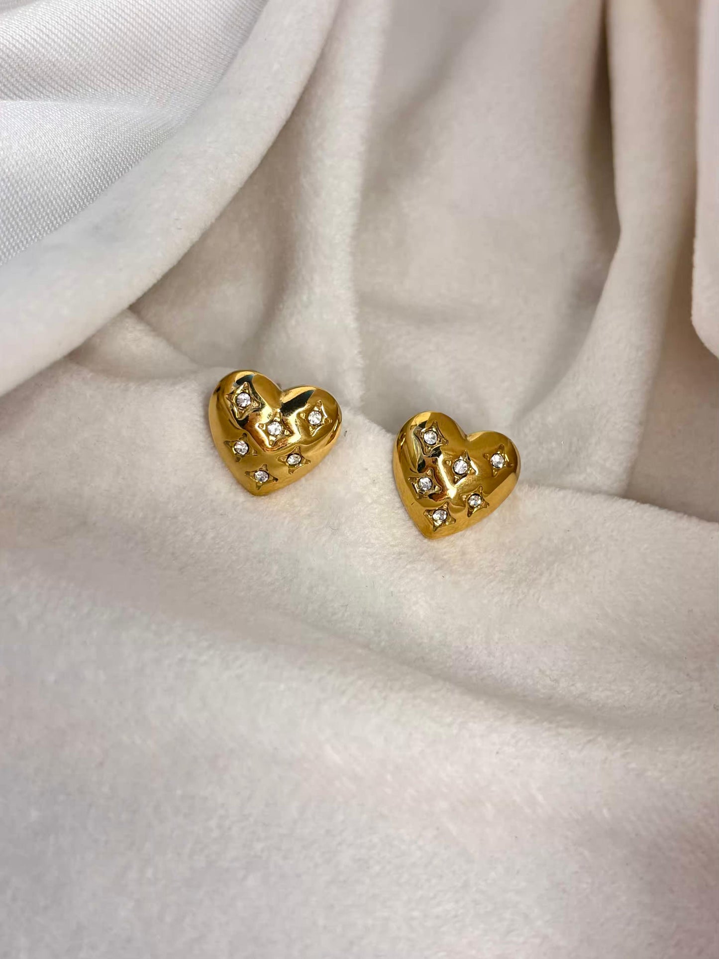 Studded Love Earrings 18K Gold Plated Premium Earrings
