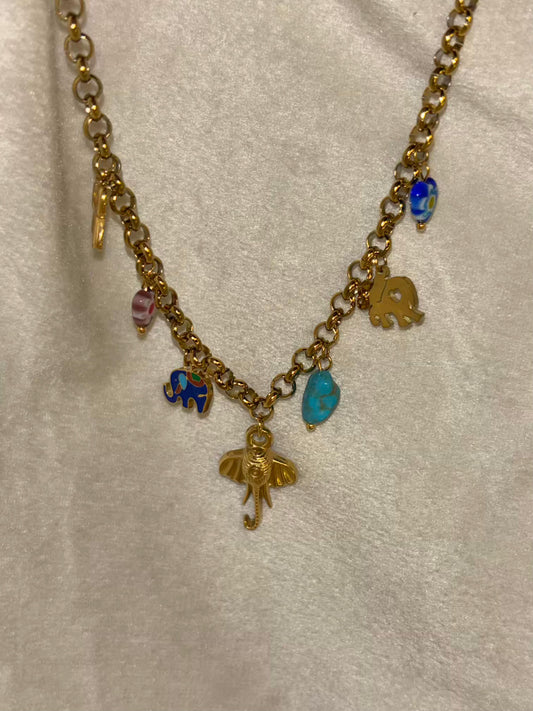 Charms Necklace 18K Gold Plated Premium Necklace