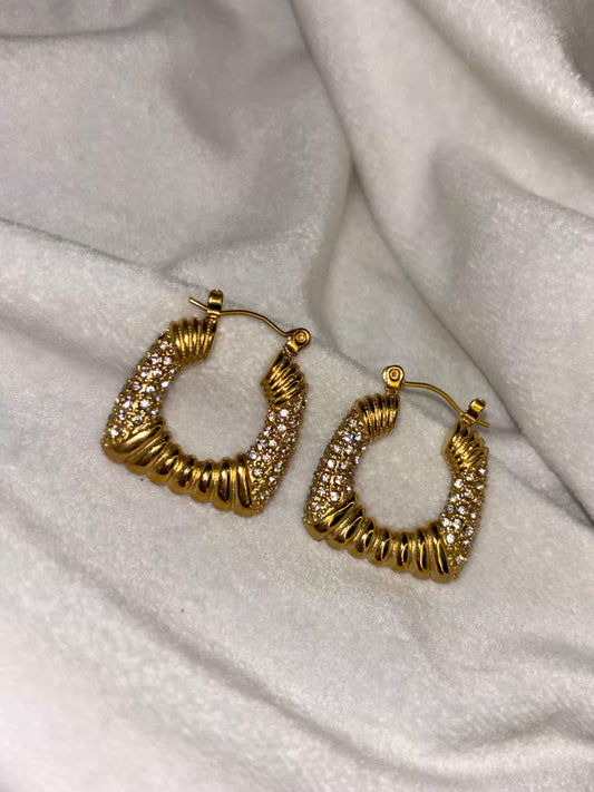 Shiny Gleaming Earrings 18K Gold Plated Premium Earrings