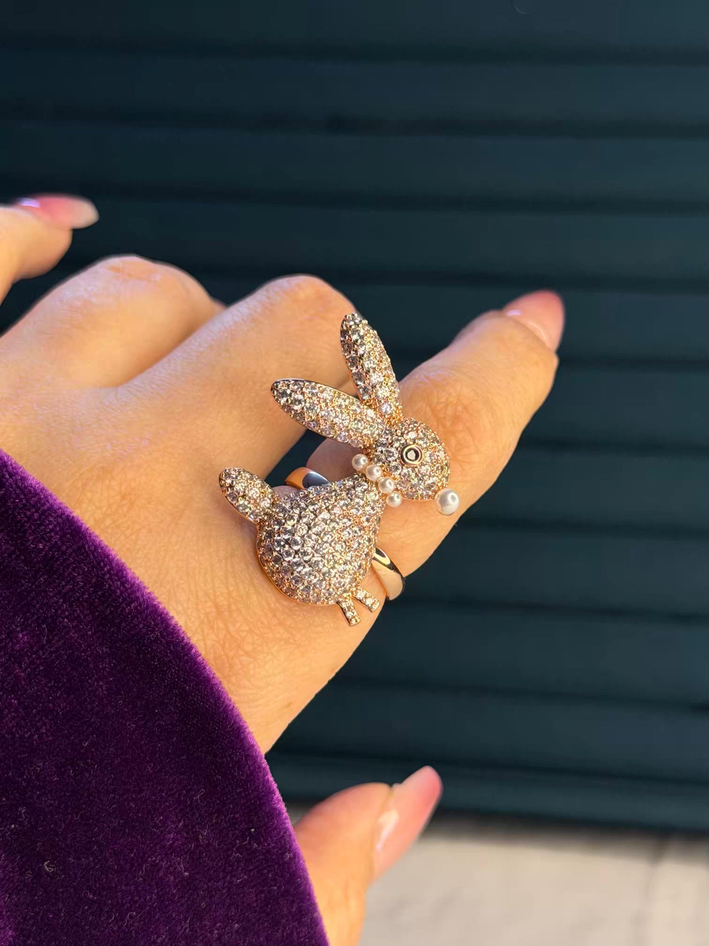 Rabbit Elegant Rose Gold Plated Premium Ring (Adjustable)