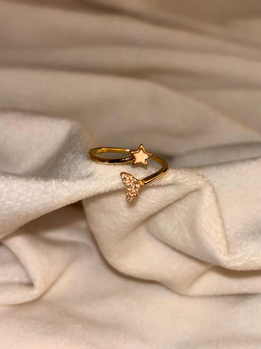 Star Wrap Ring 18K Gold Plated Adjustable Ring