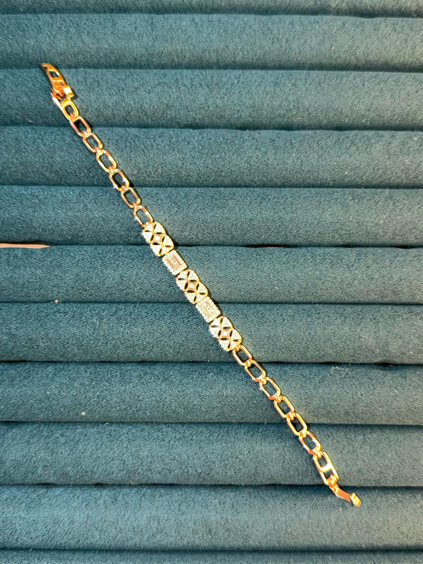 Imperial Spark Link Gold Plated Tennis Bracelet
