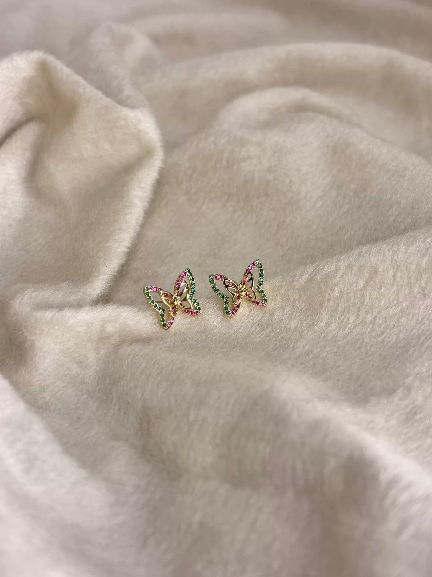 Glitter Flora Studds Earrings 18K Gold Plated Premium Earrings